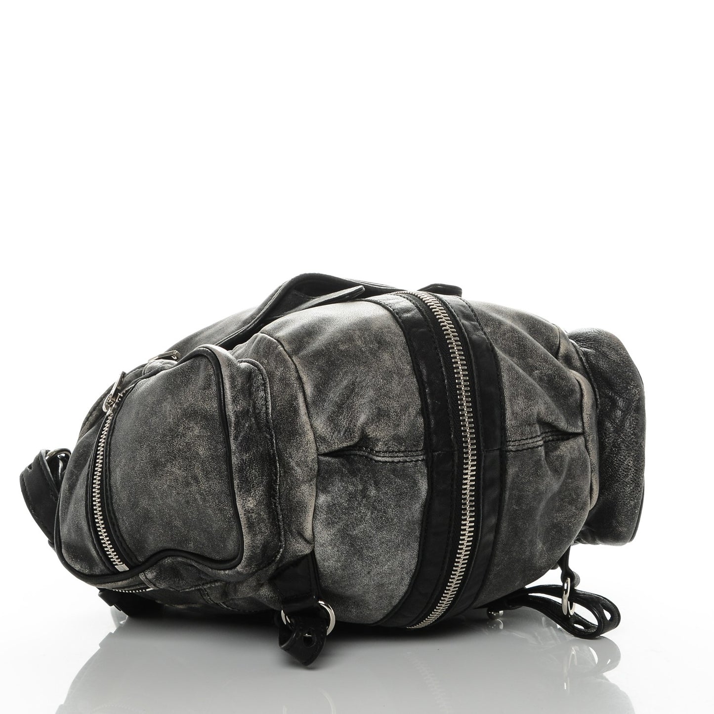 Calfskin Mini Marti Backpack Washed Grey