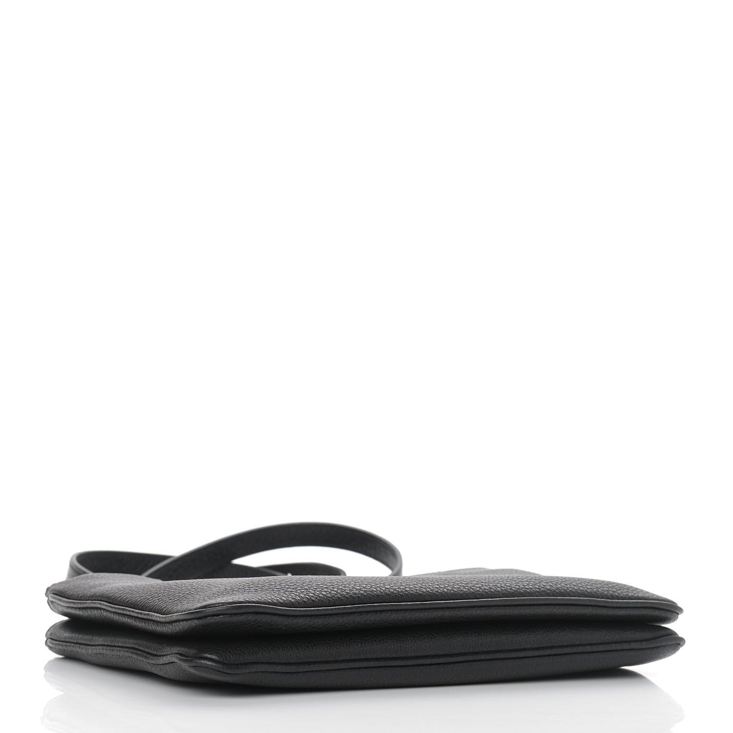 Vitello Phenix Double Zip Crossbody Bag Black