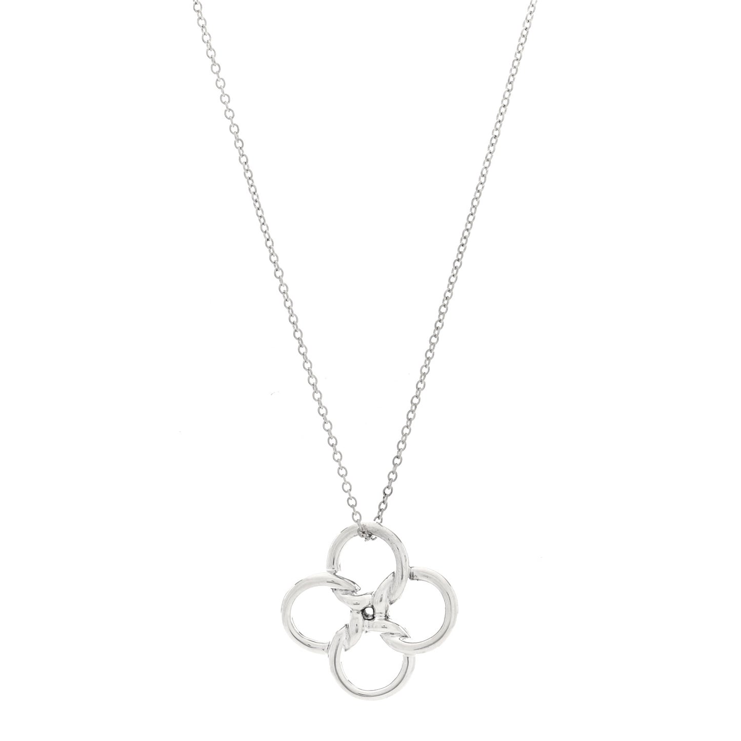 Sterling Silver Elsa Peretti Quadrifoglio Pendant Necklace