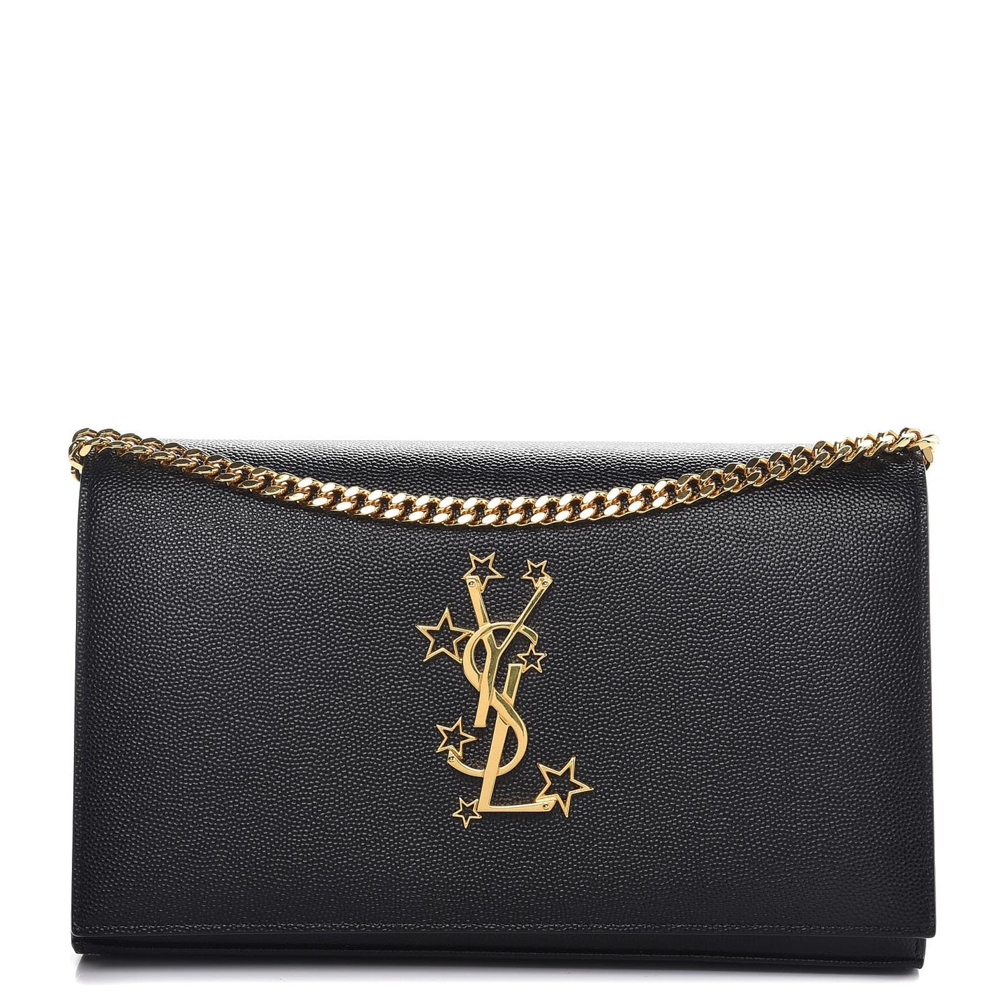 Grain De Poudre Star Studded Monogram Wallet on Chain Black