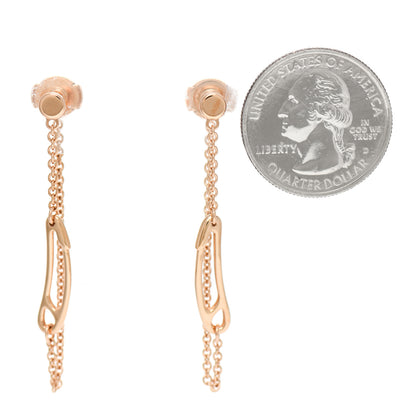 Hermes 18K Rose Gold TPM Chaine D'Ancre Punk Earrings 2 of 5
