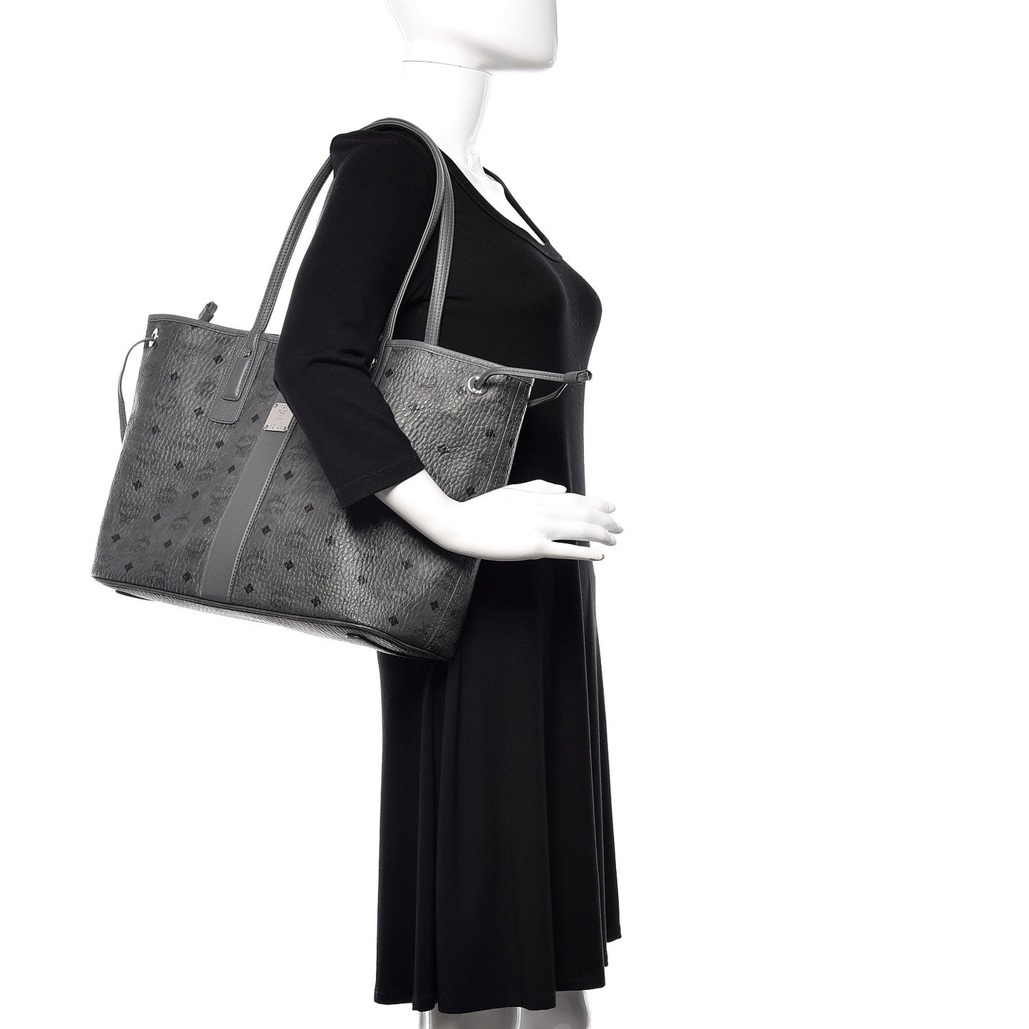 Visetos Medium Liz Reversible Shopper Tote Phantom Grey