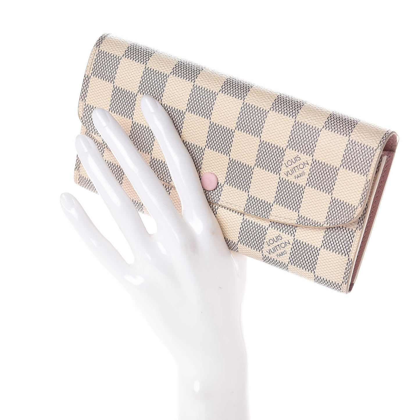 Damier Azur Emilie Wallet Rose Ballerine