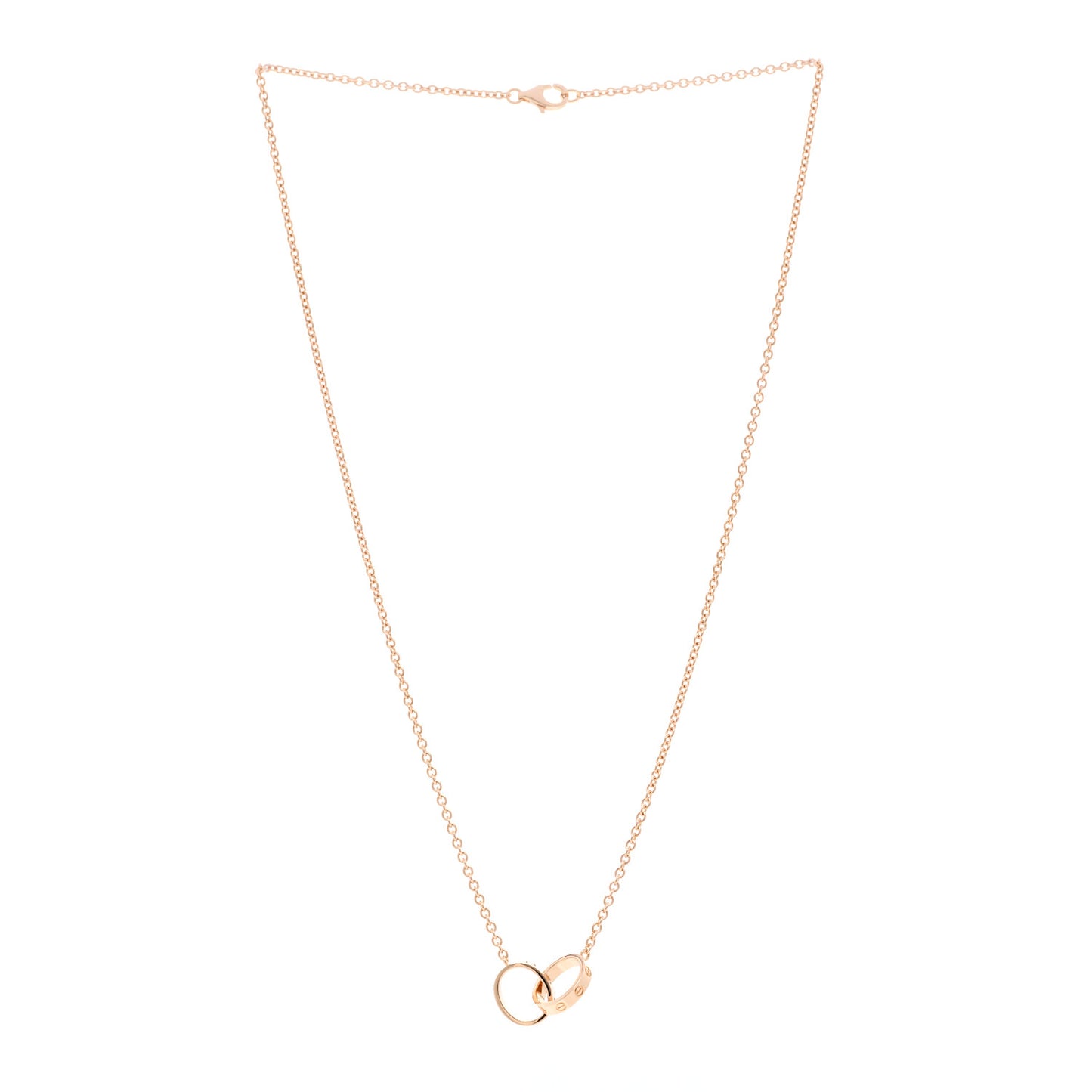 18K Pink Gold Interlocking LOVE Necklace