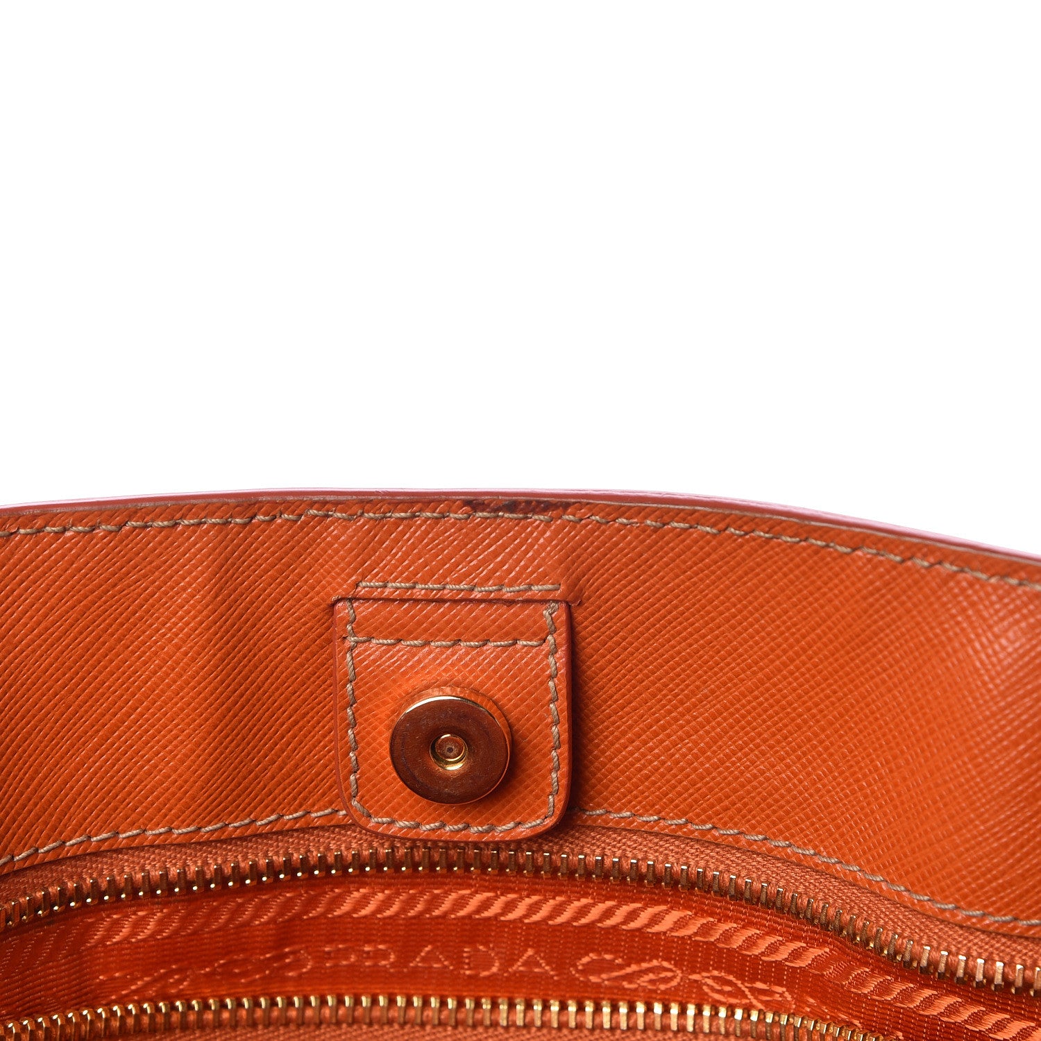 Prada Saffiano Lux Large Tote Papaya 7 of 16