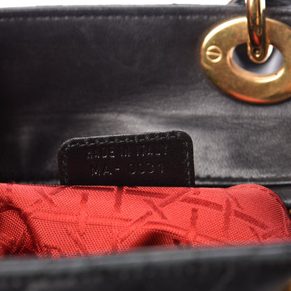 Christian Dior Lambskin Cannage Large Lady Dior Black 8 of 14