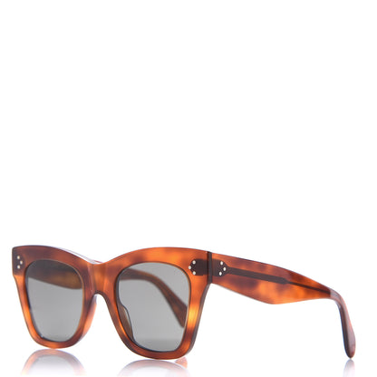 Celine Acetate Polarized Cat Eye Sunglasses CL4004IN Havana 1 of 6