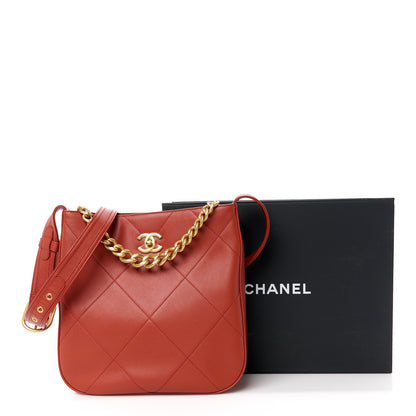 Chanel Calfskin Stitched Easy Mood Hobo Brown 11 of 11