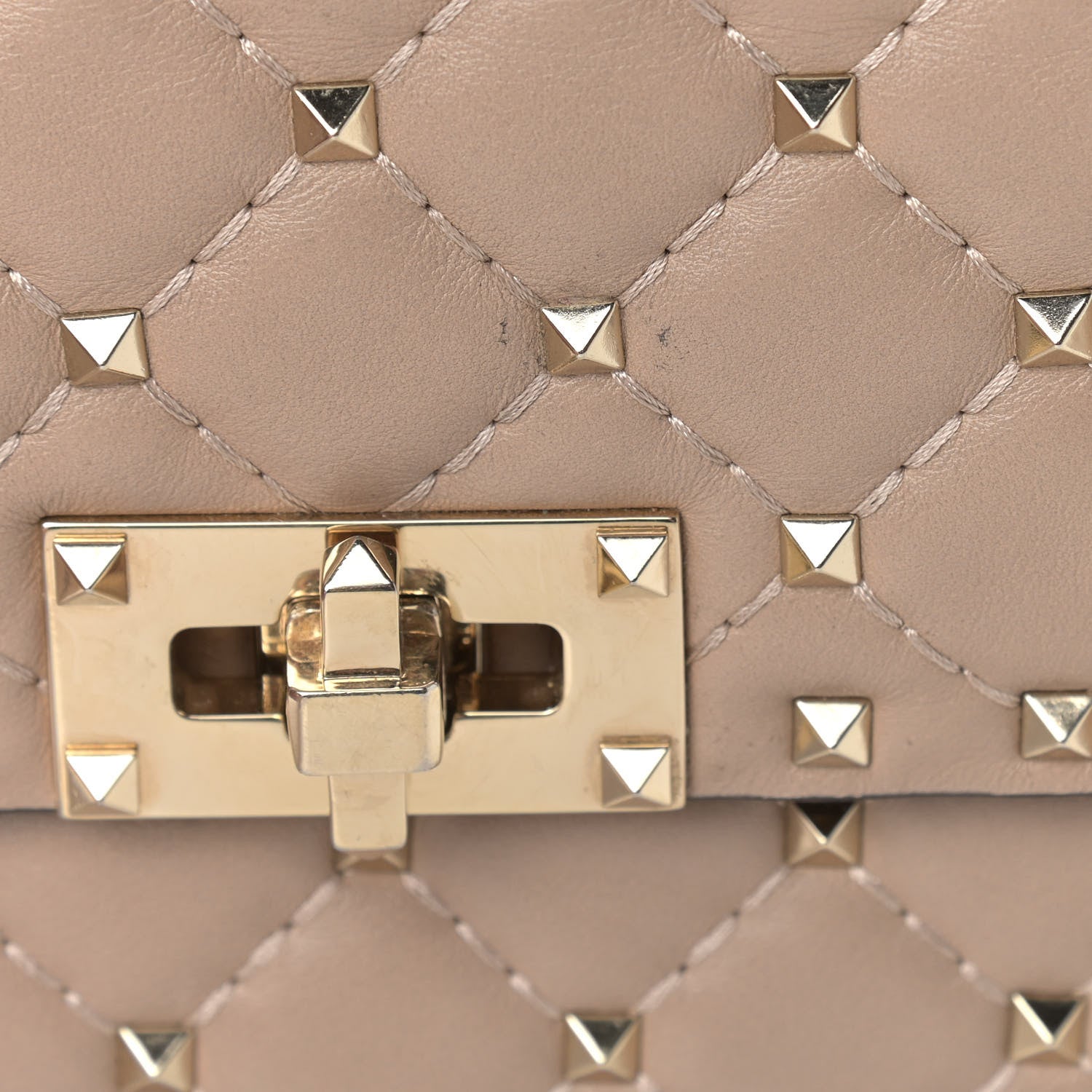 Valentino Garavani Nappa Medium Rockstud Spike Shoulder Bag Poudre 10 of 12