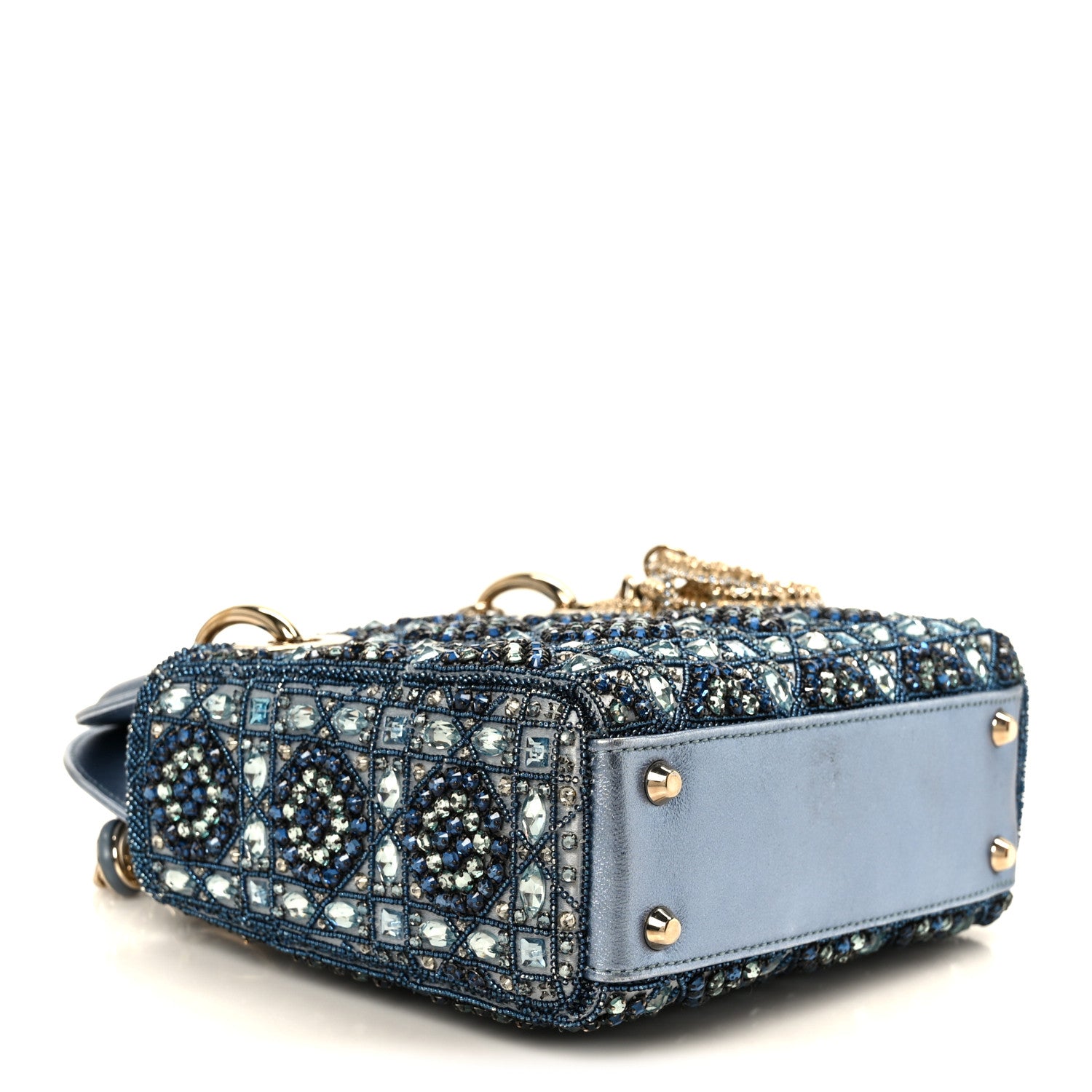 Christian Dior Metallic Calfskin Satin Celestial Bead Embroidery