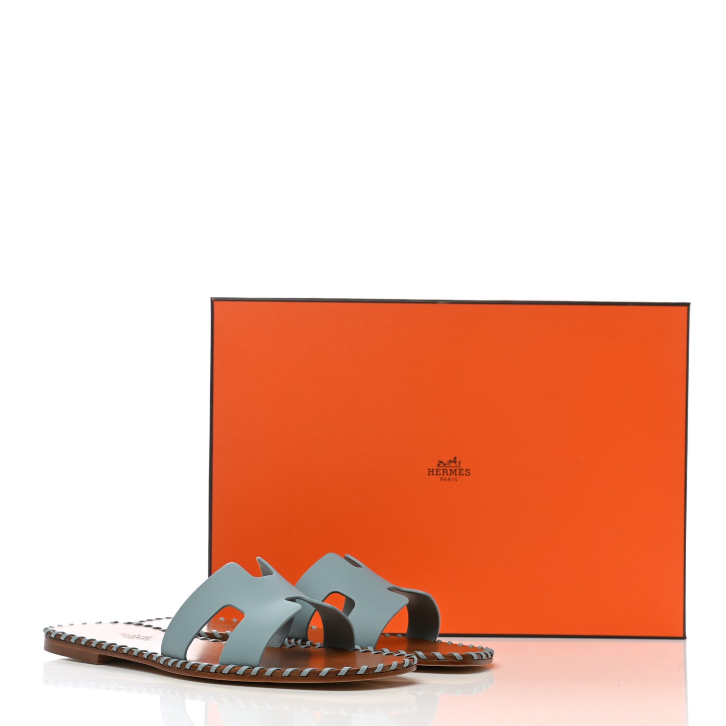Calfskin Braided Oran Sandals 38.5 Vert D'Eau