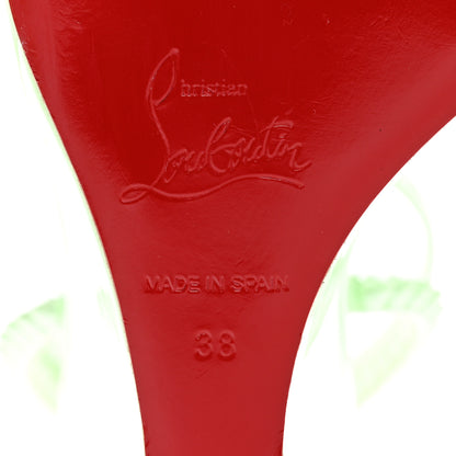 Christian Louboutin Patent Calfskin So Me Spike 85 Wedge Sandals 38 Studio Green 7 of 8