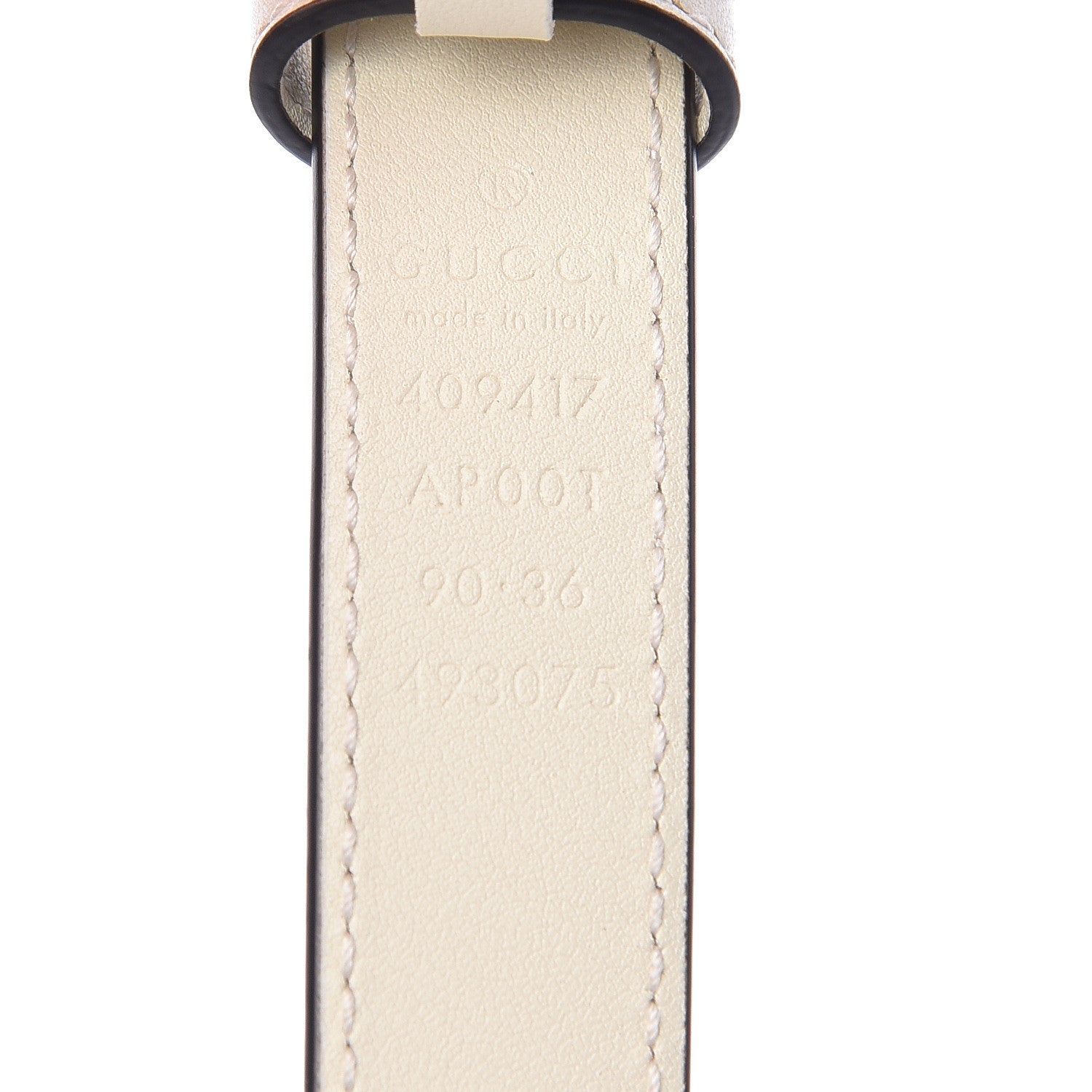 Gucci Calfskin Double G 20mm Belt 90 36 Mystic White 4 of 6