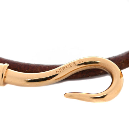 Hermes Natural Bridle Jumbo Hook Double Tour Bracelet Bouton 4 of 4