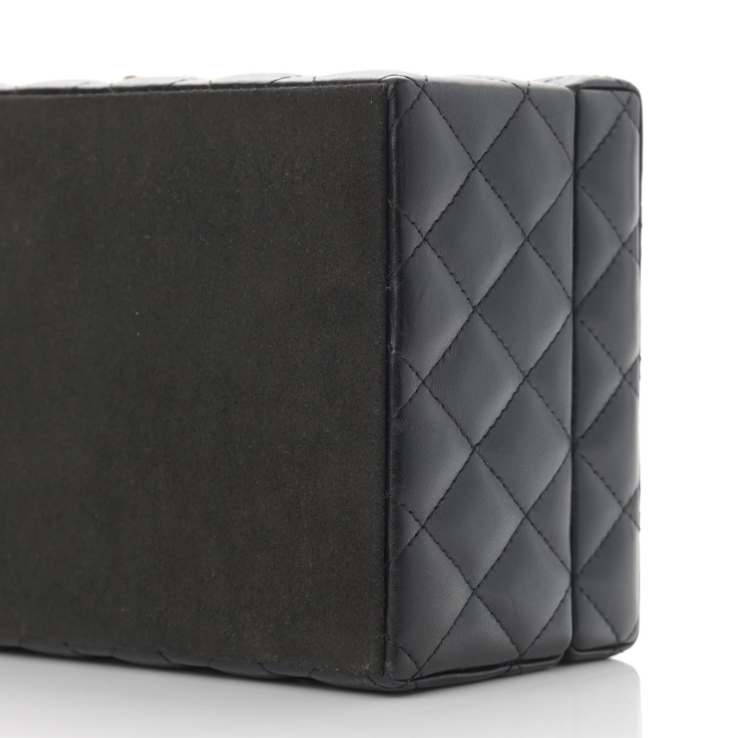 Lambskin Quilted Jewelry Case Black