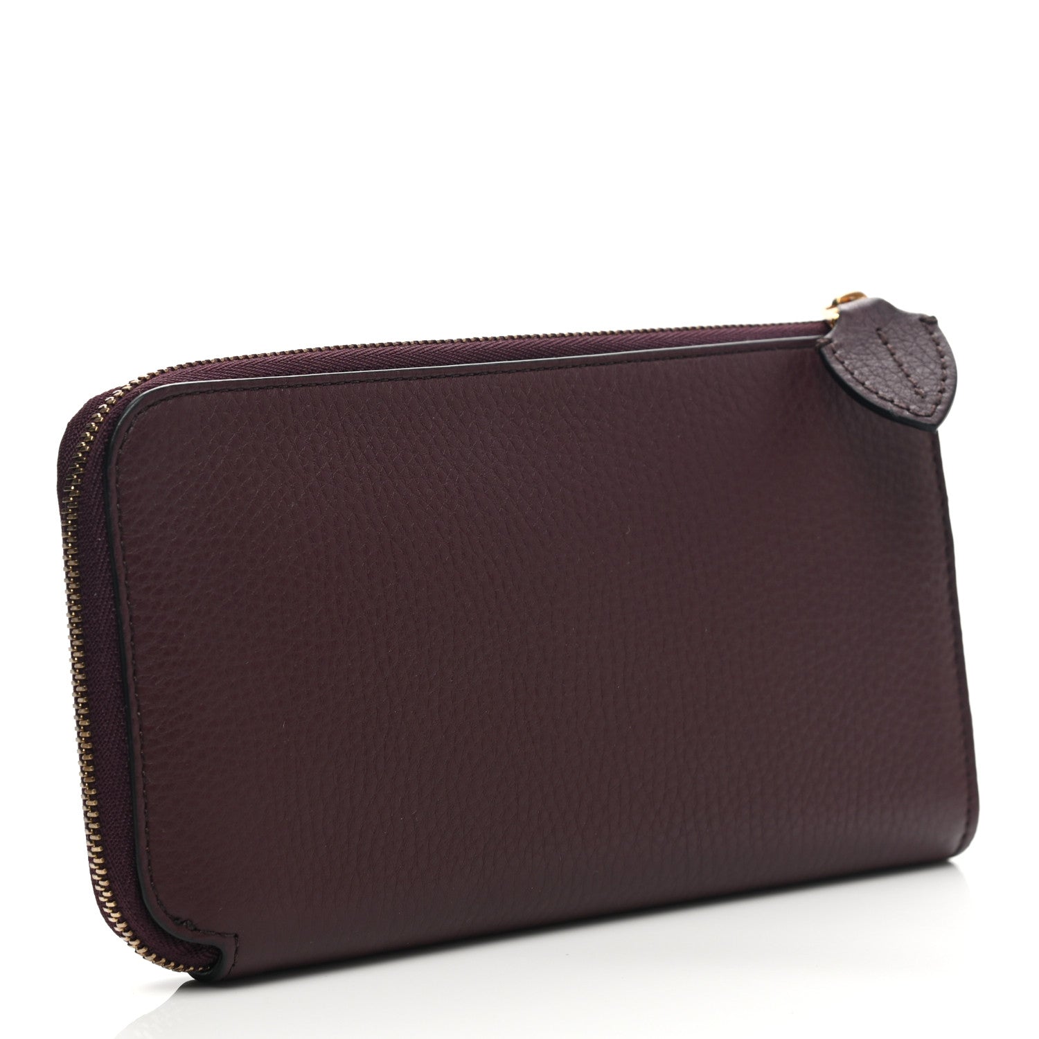 Burberry Grained Calfskin Zip Wallet Burgundy 4 of 13