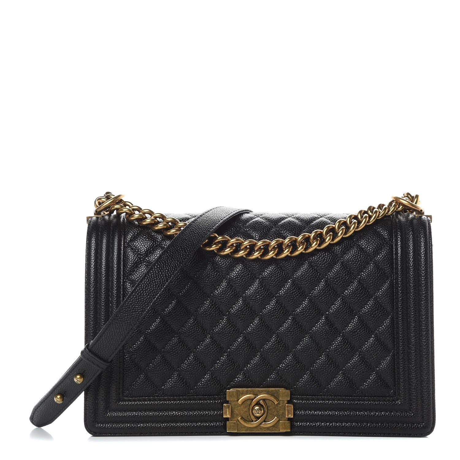 Chanel Caviar Quilted New Medium Boy Flap Black 1 of 12