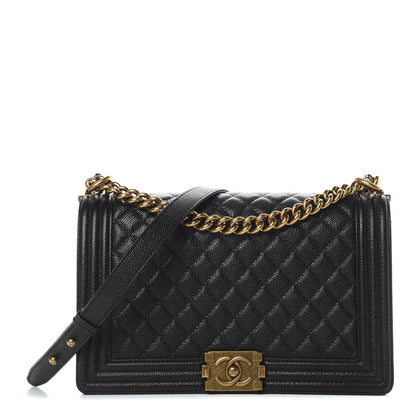 Chanel Caviar Quilted New Medium Boy Flap Black 1 of 12
