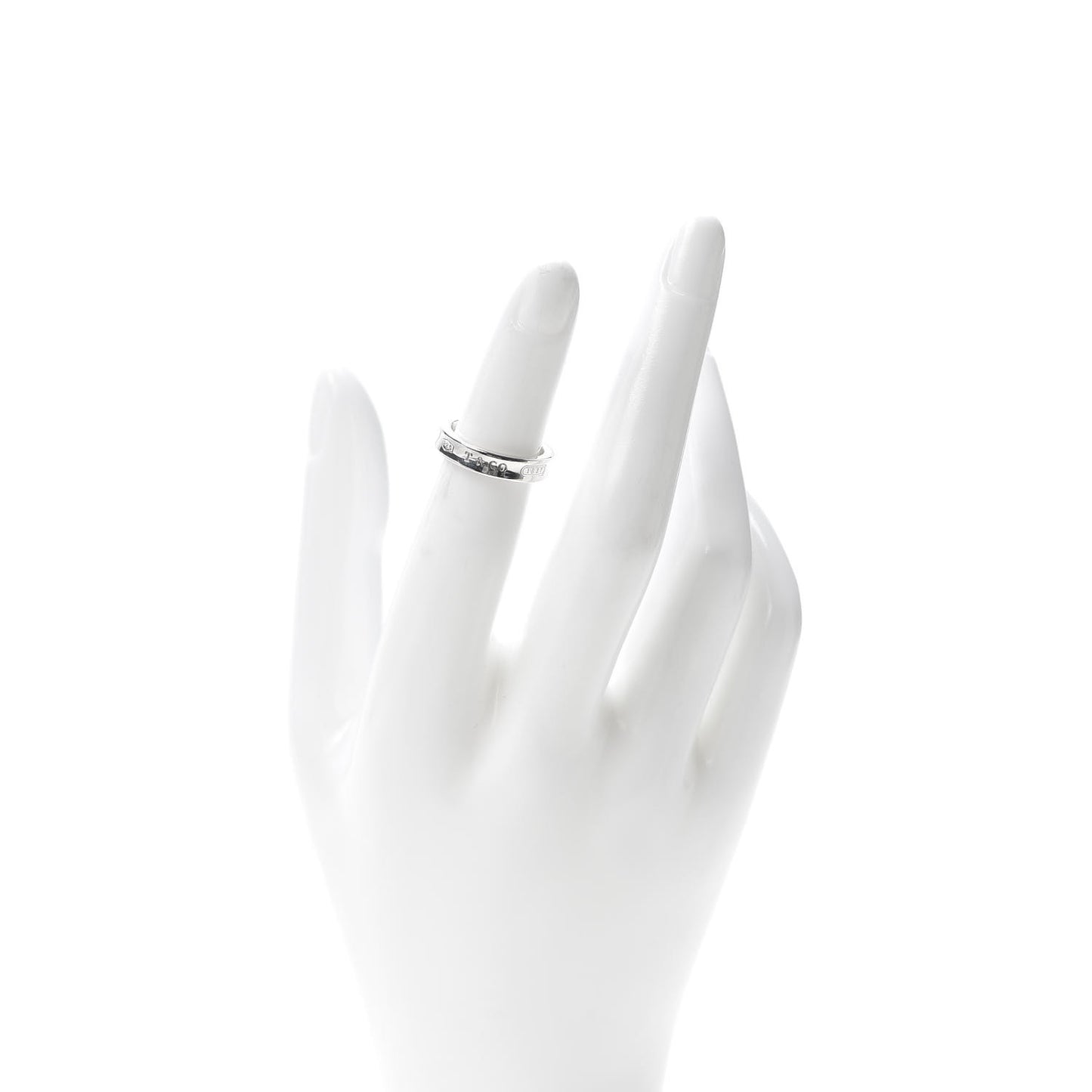 Sterling Silver Narrow 1837 Band Ring 46 3.75