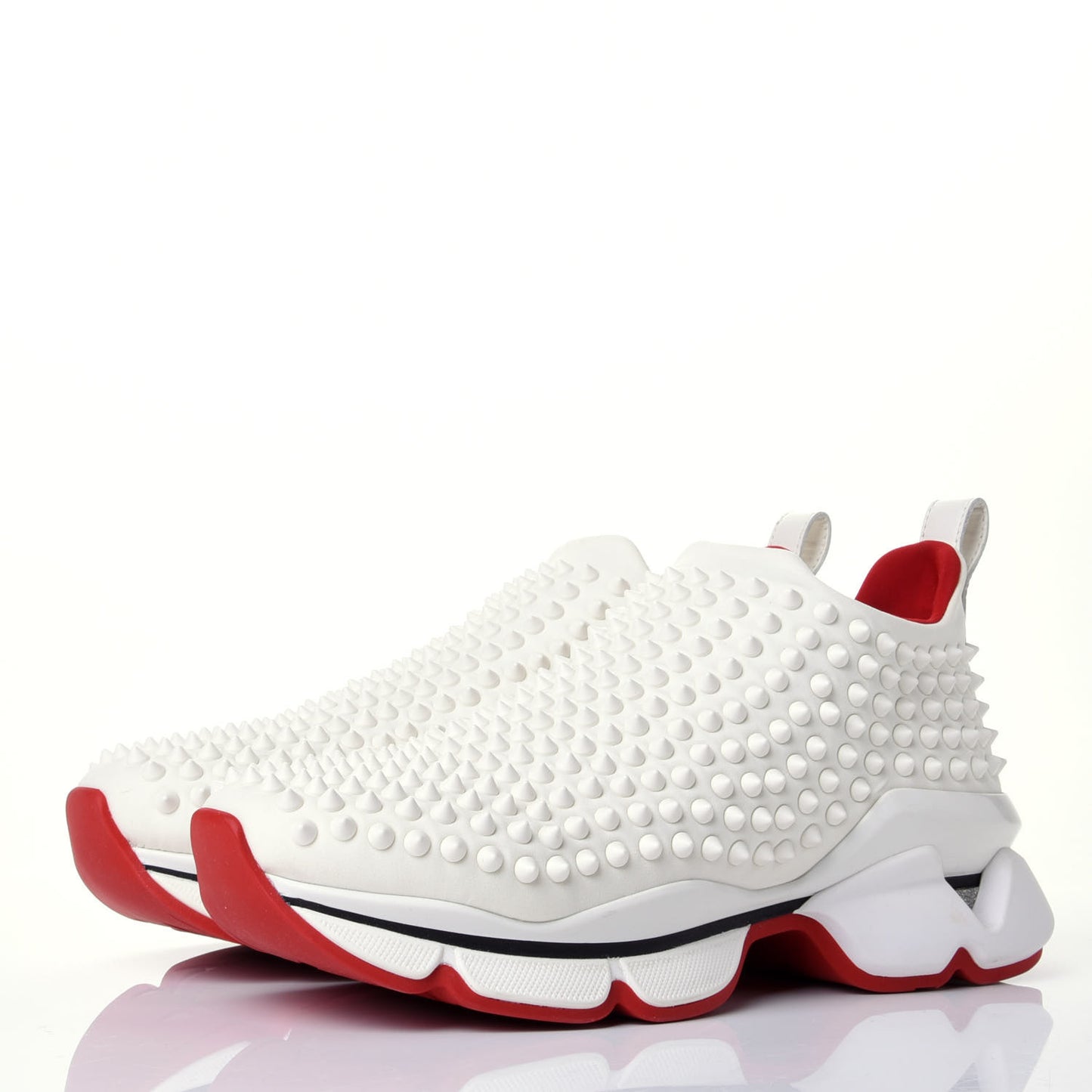 Neoprene Spike Sock Donna Flat Sneakers 37.5 White Snow Mat