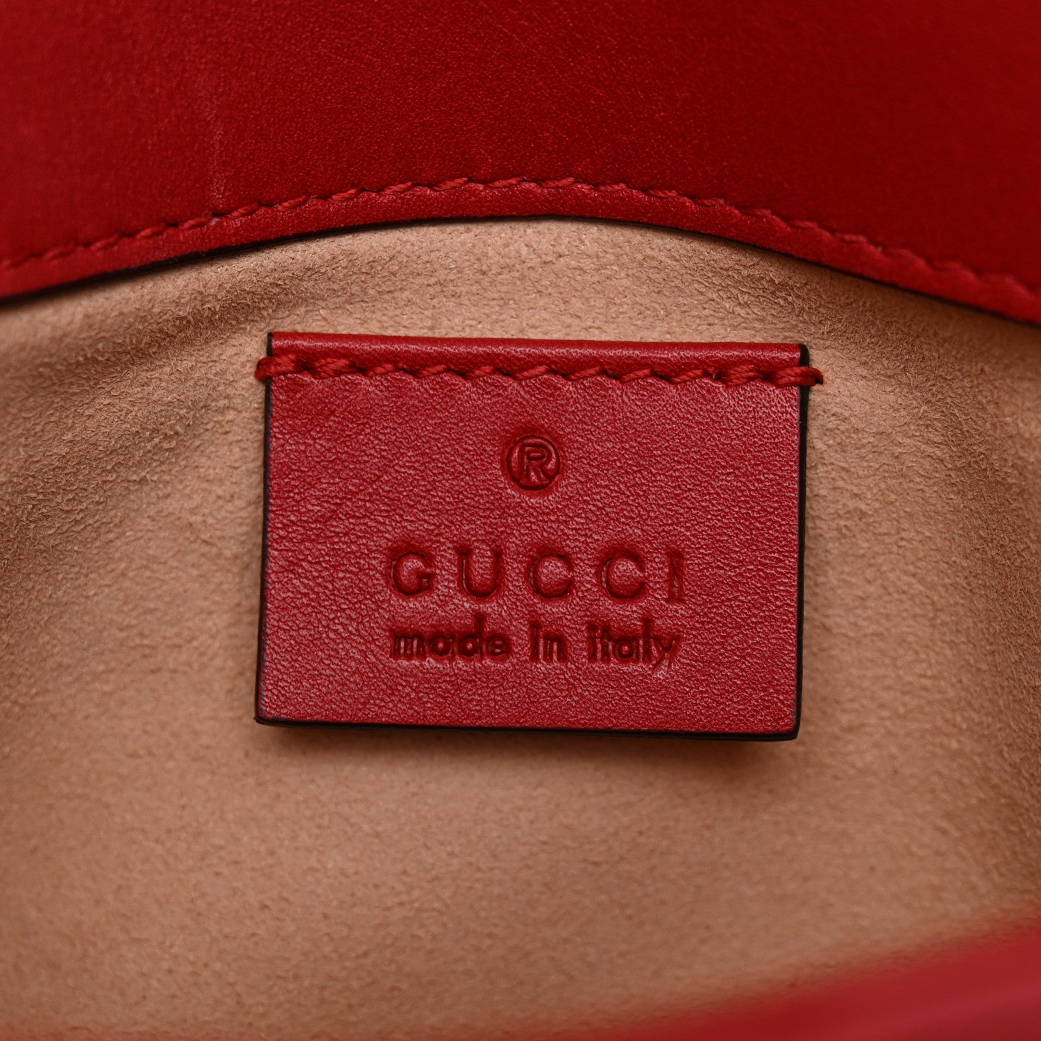 Gucci Calfskin Matelasse Super Mini GG Marmont Shoulder Bag Hibiscus Red 6 of 12