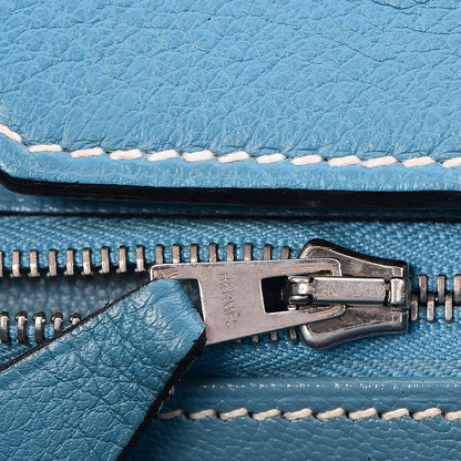 Hermes Taurillon Clemence Birkin 35 Blue Jean 13 of 33