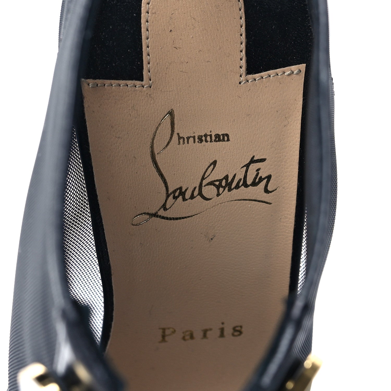 Christian Louboutin Mesh Nappa Marikate 100 Ankle Boots 38.5 Black 7 of 7