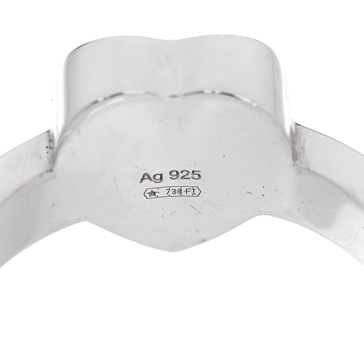 Sterling Silver Trademark Heart Ring 55 7.25