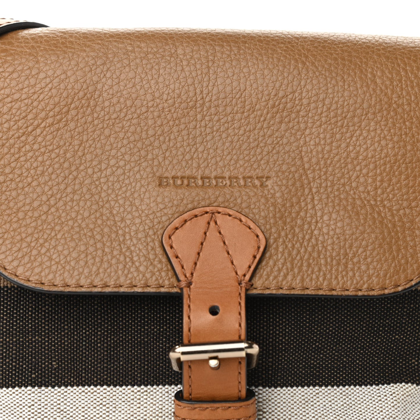 Canvas Mega Check Crossbody Brown