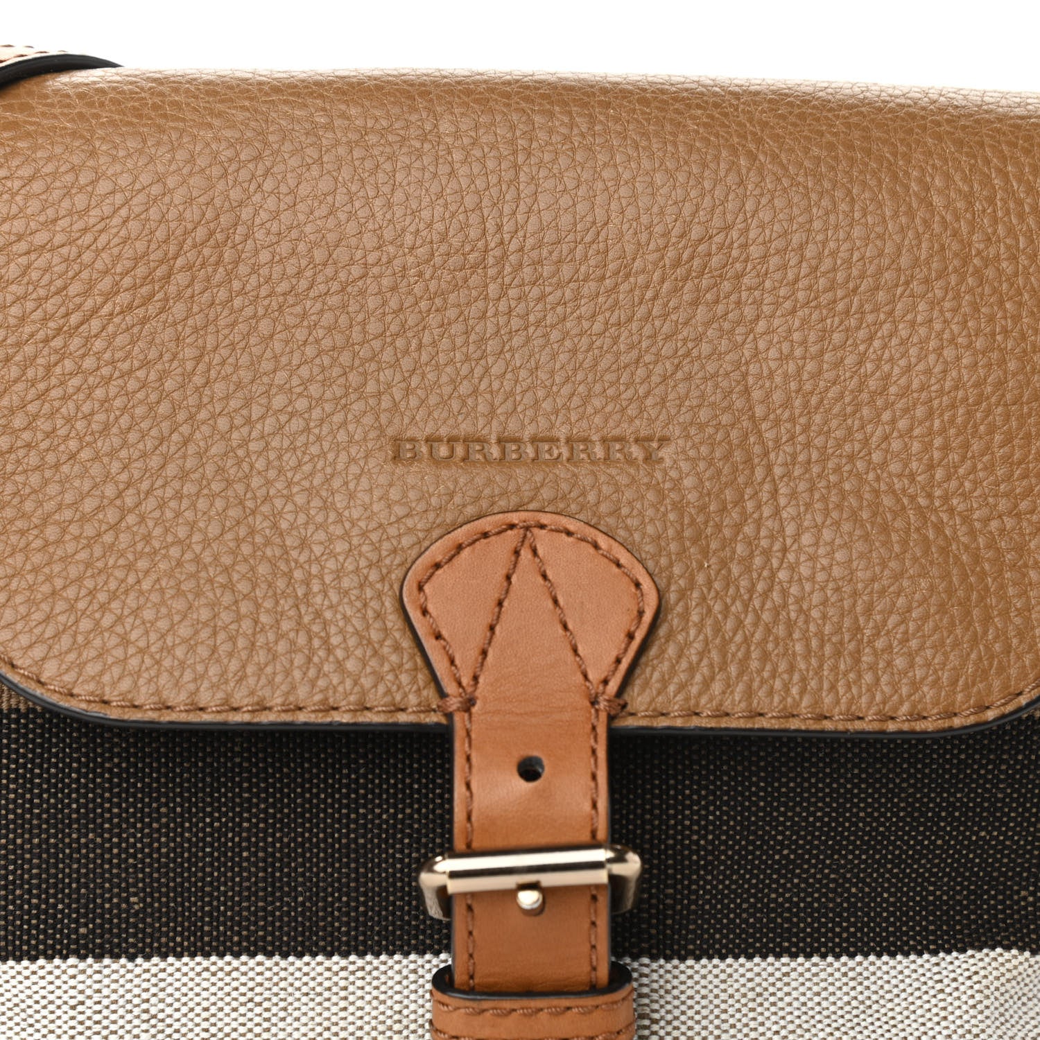 Burberry Canvas Mega Check Crossbody Brown 7 of 11