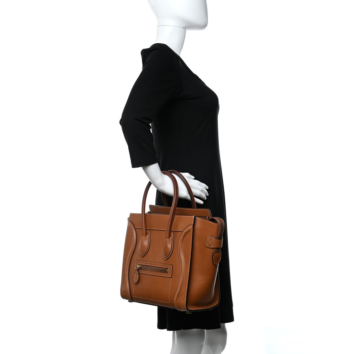 Natural Calfskin Micro Luggage Tan