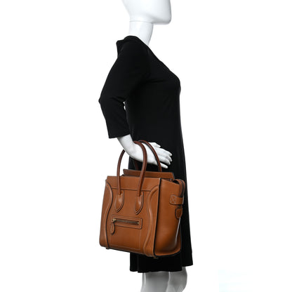 Celine Natural Calfskin Micro Luggage Tan 2 of 13
