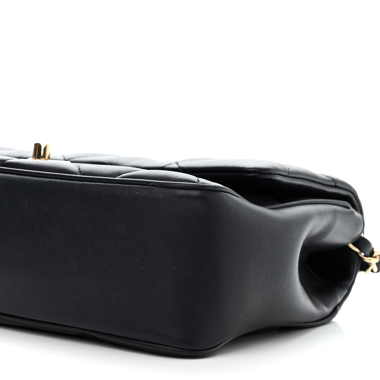 Lambskin Quilted Easy Carry Flap Navy