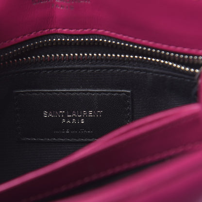Saint Laurent Calfskin Y Quilted Monogram Toy Loulou Crossbody Bag Freesia 6 of 10