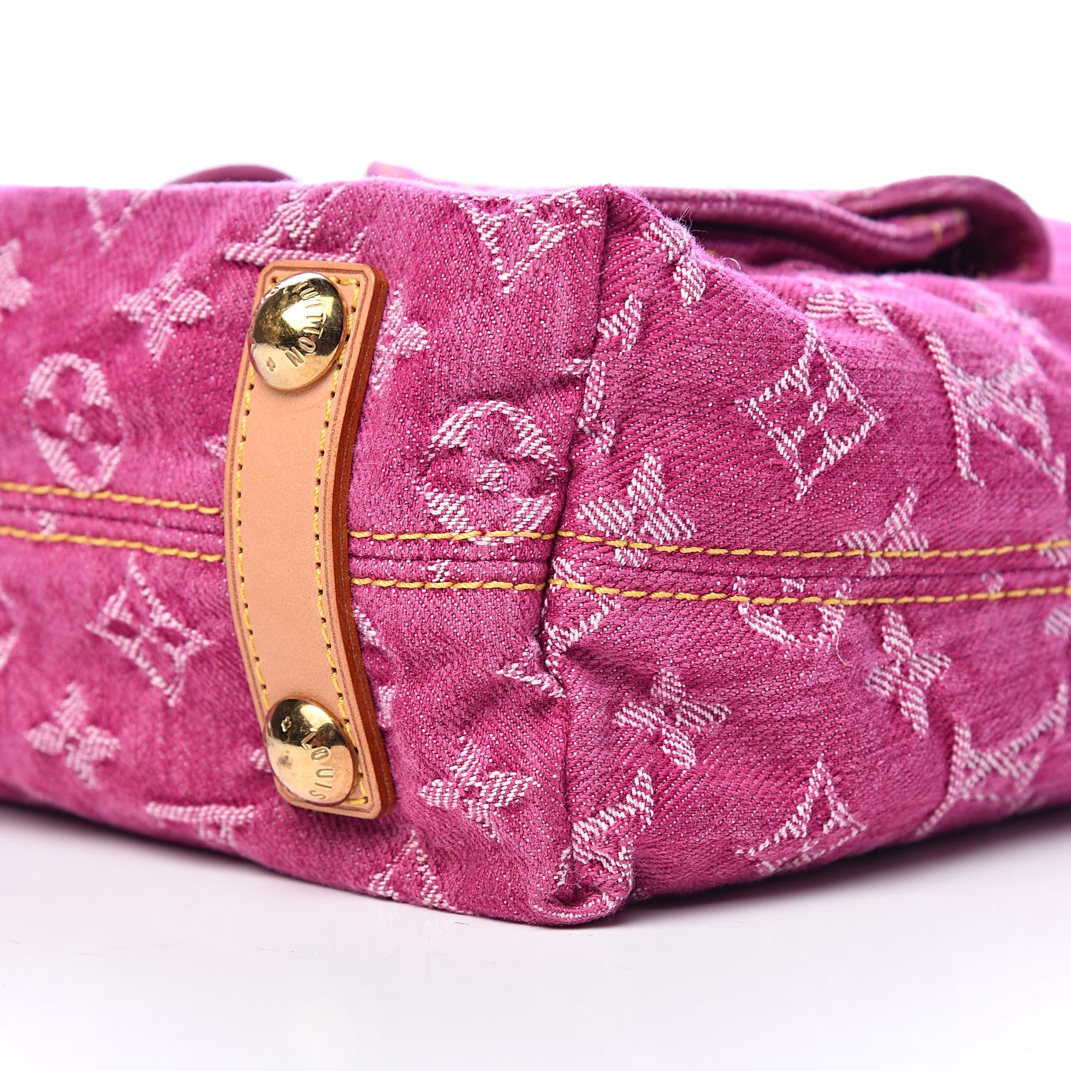 Louis Vuitton Denim Baggy GM Fuchsia 9 of 10