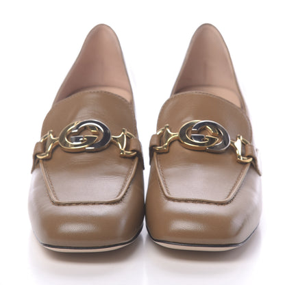 Gucci Malaga Kid Zumi Mid Heel Loafers 38.5 Friky Taupe 2 of 9