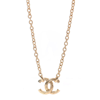 Chanel Metal Quilted CC Necklace Gold 1 of 6