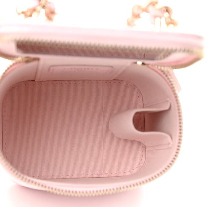 Chanel Lambskin Quilted Mini Top Handle Vanity Case With Chain Light Pink 5 of 10