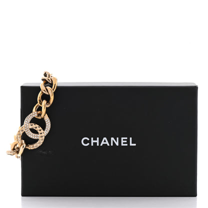 Chanel Baguette Crystal Quilted CC Chain Bracelet Gold 5 of 5