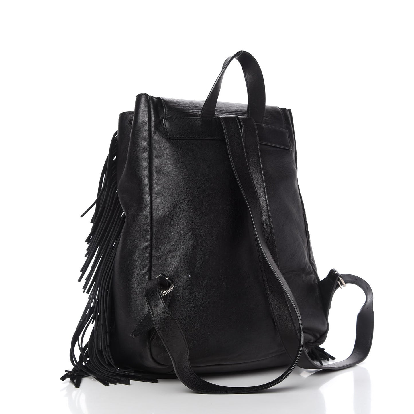Calfskin Fringe Festival Backpack Black