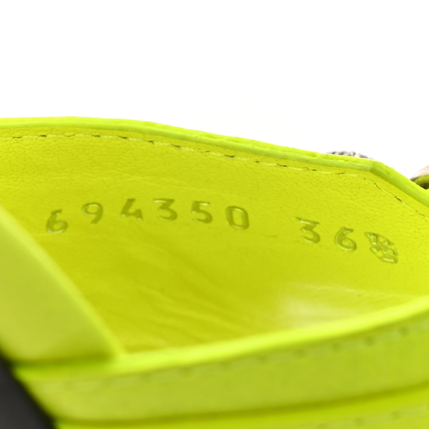 Balenciaga Agneau Arena Cagole 50mm Slide Sandals 36.5 Fluo Yellow 8 of 10