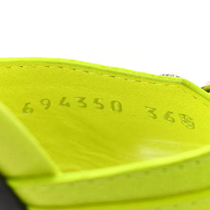 Balenciaga Agneau Arena Cagole 50mm Slide Sandals 36.5 Fluo Yellow 8 of 10