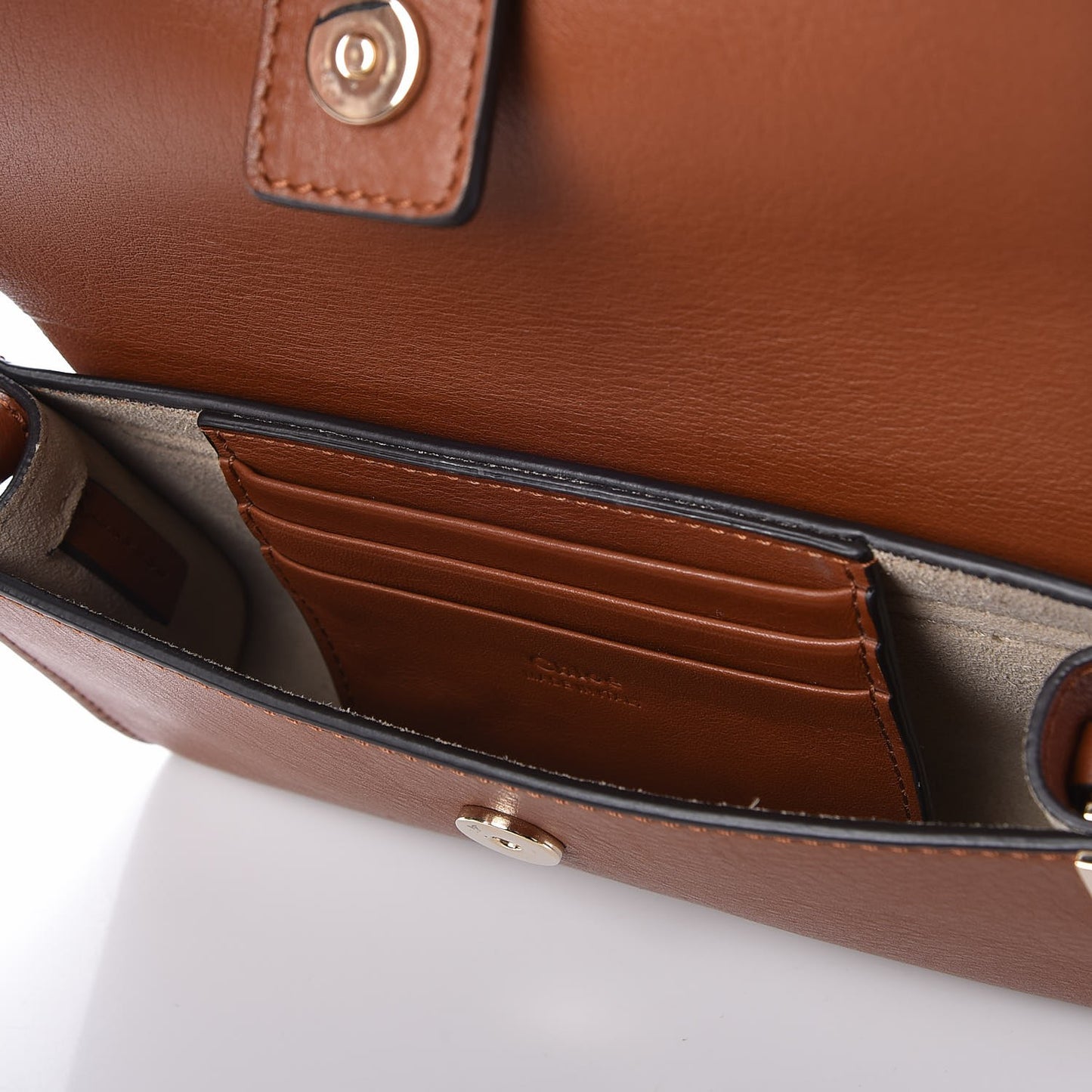 Suede Calfskin Mini Faye Shoulder Bag Tobacco