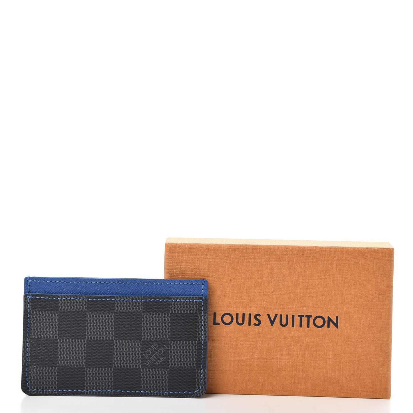 Damier Graphite Card Holder Blue