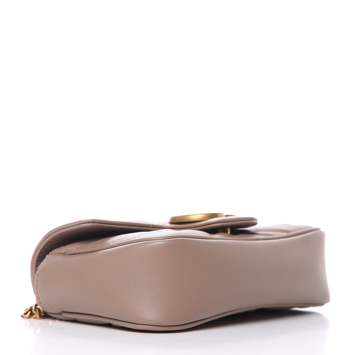 Gucci Calfskin Matelasse Super Mini GG Marmont Shoulder Bag Porcelain Rose 4 of 10