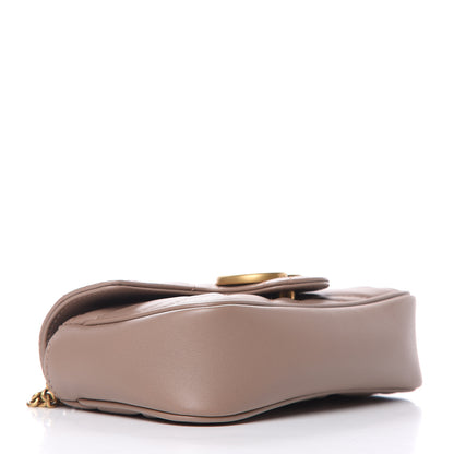 Gucci Calfskin Matelasse Super Mini GG Marmont Shoulder Bag Porcelain Rose 4 of 10
