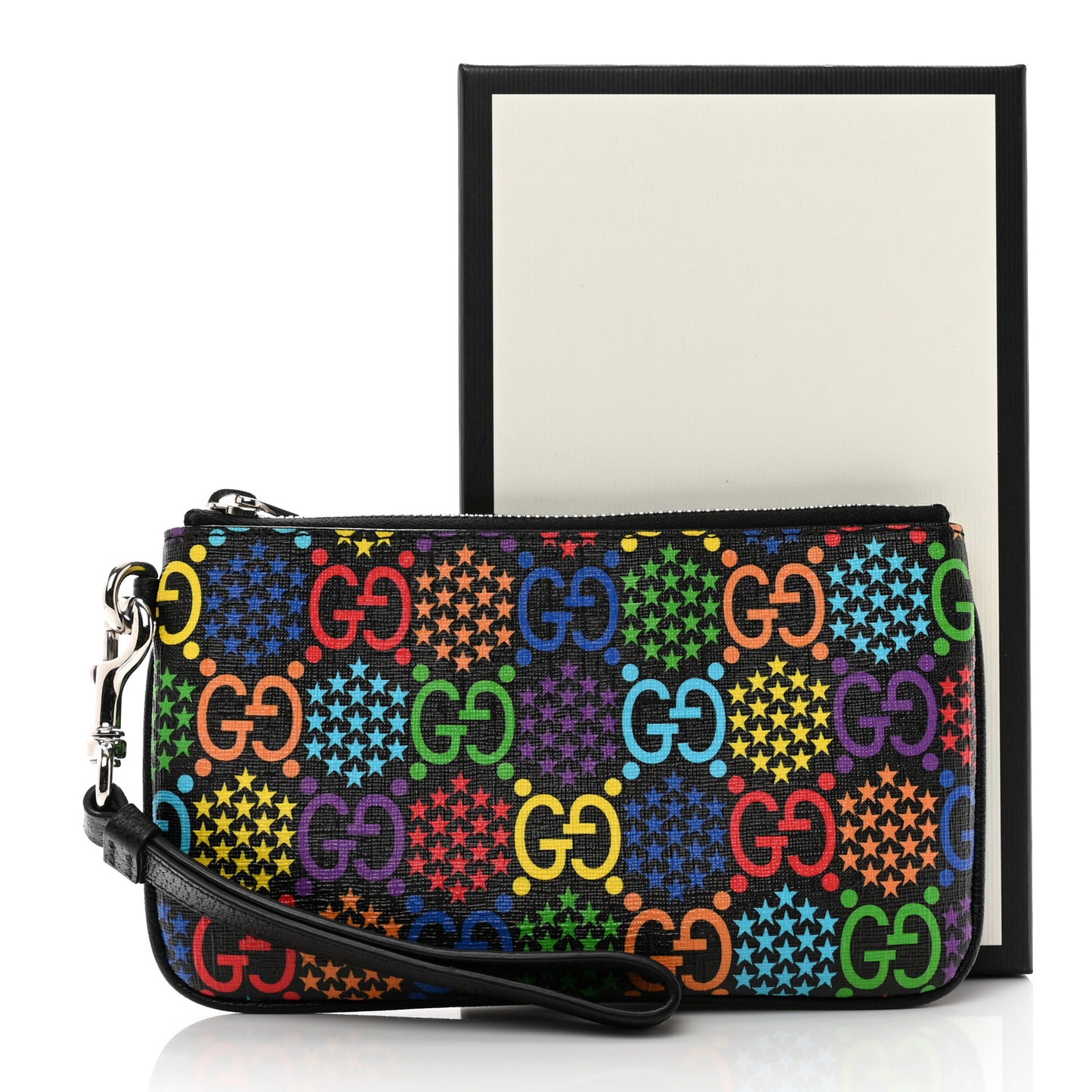 GG Supreme Monogram Psychedelic iPhone Pouch Black