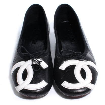Chanel Leather Quilted Cambon CC Ballet Flats 9.5 Black 2 of 7