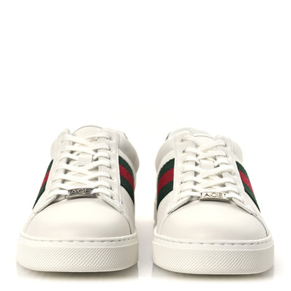 Gucci Ultralight Plume Calfskin Web Mens New Ace Sneakers 9 Green Ace 3 of 11