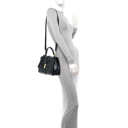 Celine Satinated Calfskin Small 16 Top Handle Bag Black 2 of 12